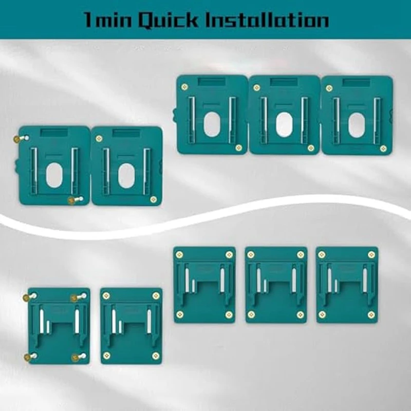 Battery Holder Tool Holder, 5 Packs Battery Holder For Makita 18V Battery, 5 Packs Tool Holder For Makita 18V Tools Easy Install