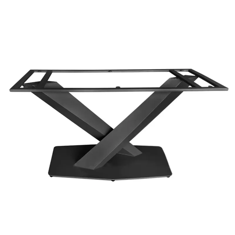 Luxury Home Dining Table Legs Office Rectangular Stone Slab Marble Table Legs Stainless Steel Plate Supports Table Base