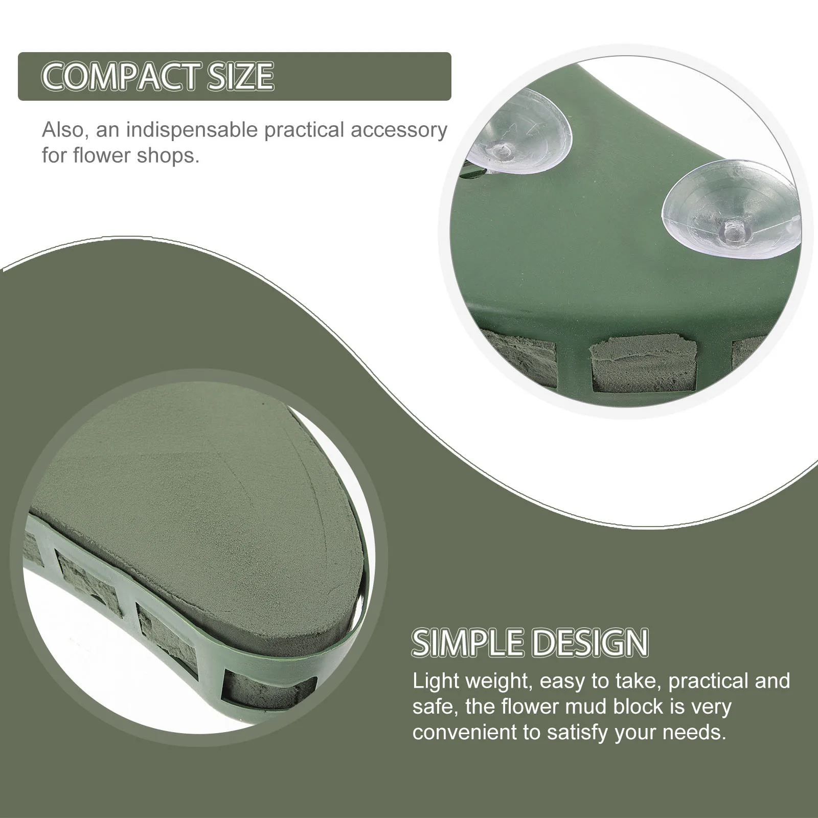 

2pcs Car Hood Decor Suction Cup Floral Foam Blocks Fast Absorbent Flower Mud For Wedding Car Diy Arrangement Supplies Garden