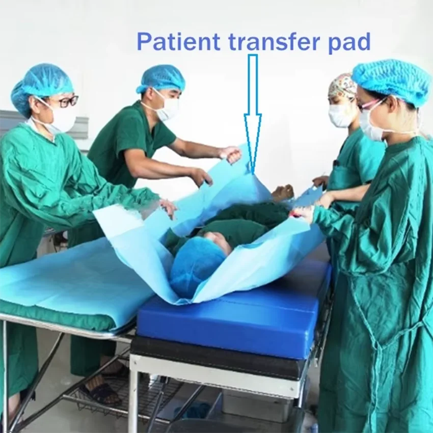 Disposable Slip Pad Sheet Transfer Pad Stretcher Sliding Pad Nursing Bedridden Patients' Moving Pad Sheet