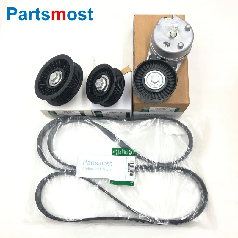 

LR035543 035544 036304 LR035546 3.0 V6 5.0 V8 Drive Belt Idler pulley Tensioner for Discovery 4 Range Rover 13 RR Sport 14 Velar