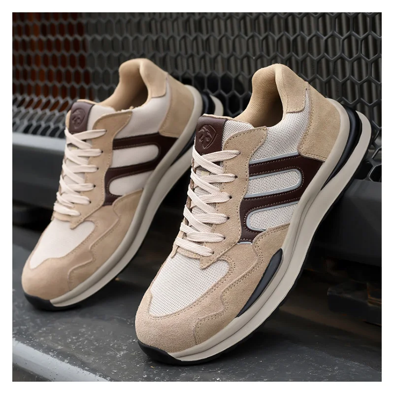 

mens casual breathable steel toe covers work shoes summer safety boots outdoors worker security sneakers protective footwear man