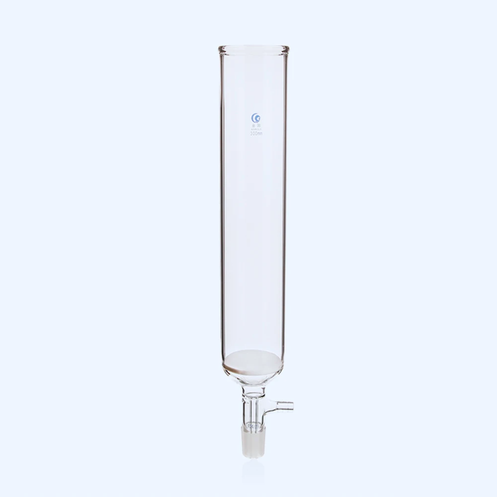 1pcs Lab glass chromatographic column with 19#/24# frosted connection,Suction filter chromatography column with sand plate