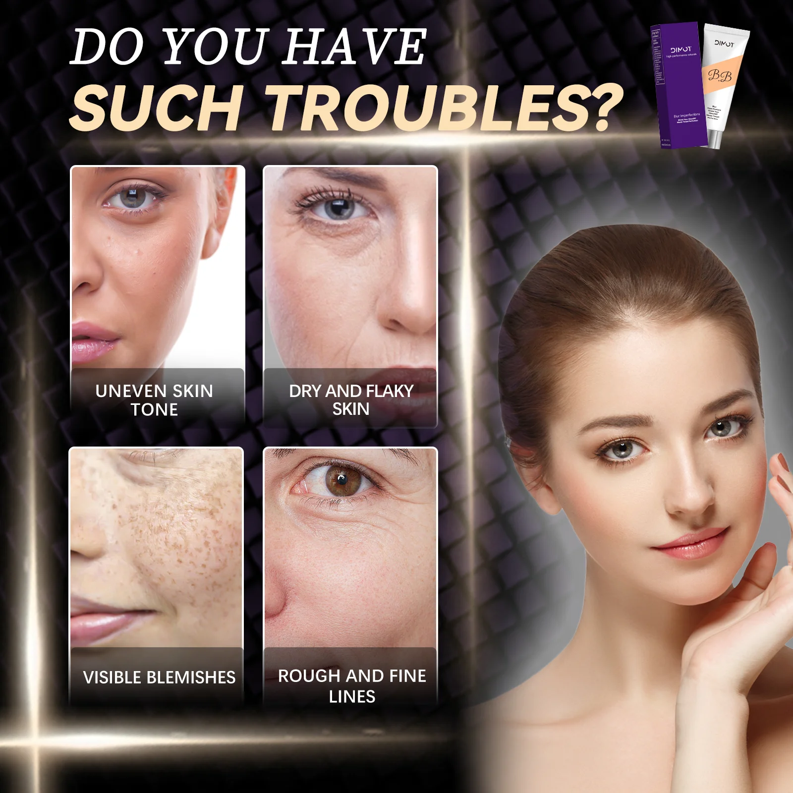 BB Cream Protezione solare Soffio di cipria Fondotinta idratante Correttore Sbiancante Controllo olio Cosmetici per trucco impermeabili