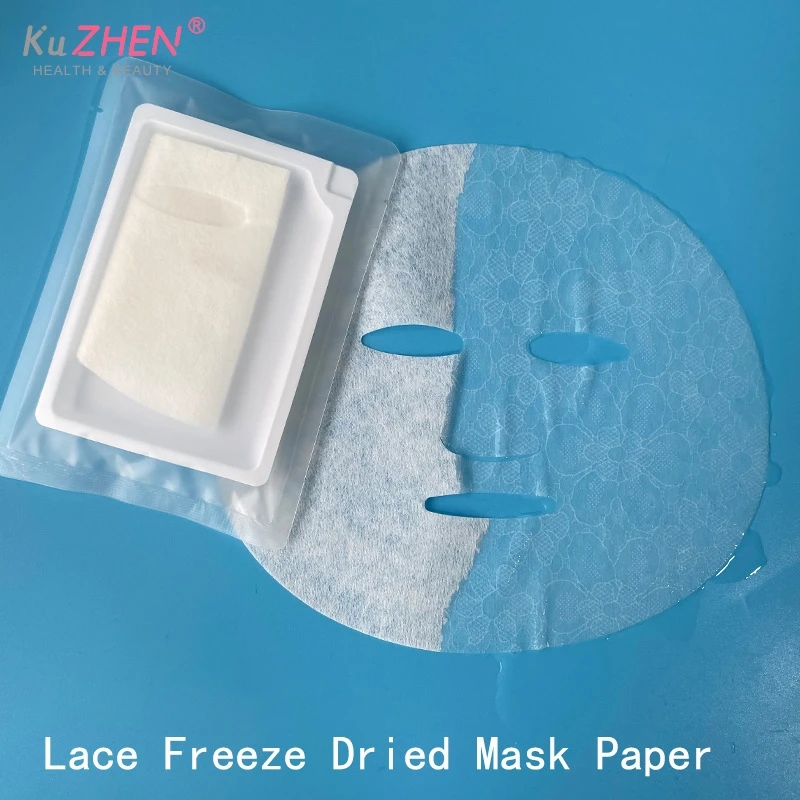 1pc Lace Collagen Face Mask Anti Aging Improve Coarse Rejuvenation Tight Fade Fine Line Whitening Freeze-Dried Facial Mask Cloth