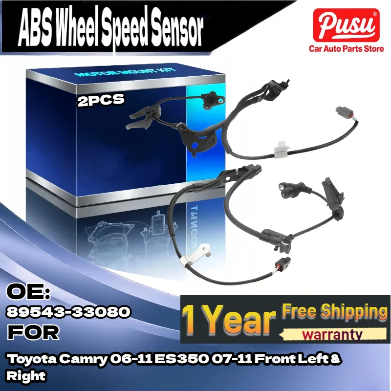 

2PCS ABS Wheel Speed Sensor for Toyota Camry 2006-2011 Lexus ES350 2007-2011 Front Left & Right 89543-33080