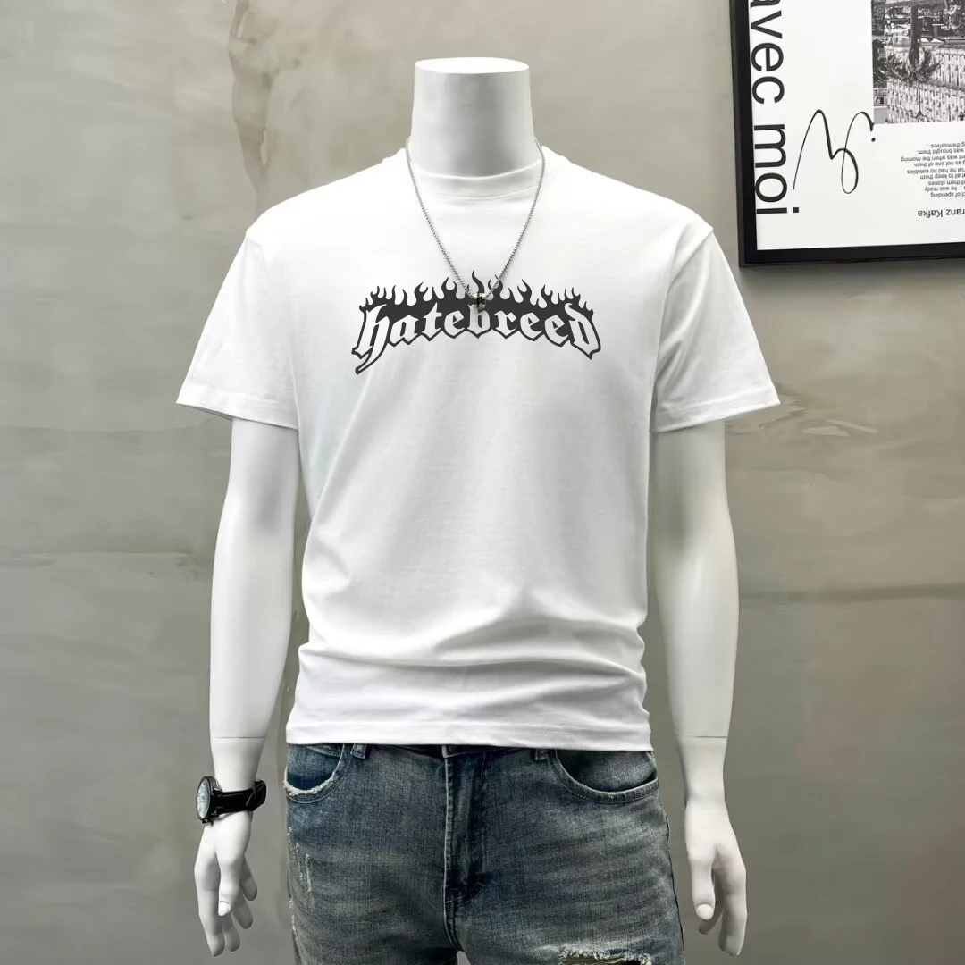 Men's Black T-shirt S-4XL Summer 100% Cotton Graphic T Shirts Letters Printed Tops Harajuku Men's Clothes My Body My Choice 2025