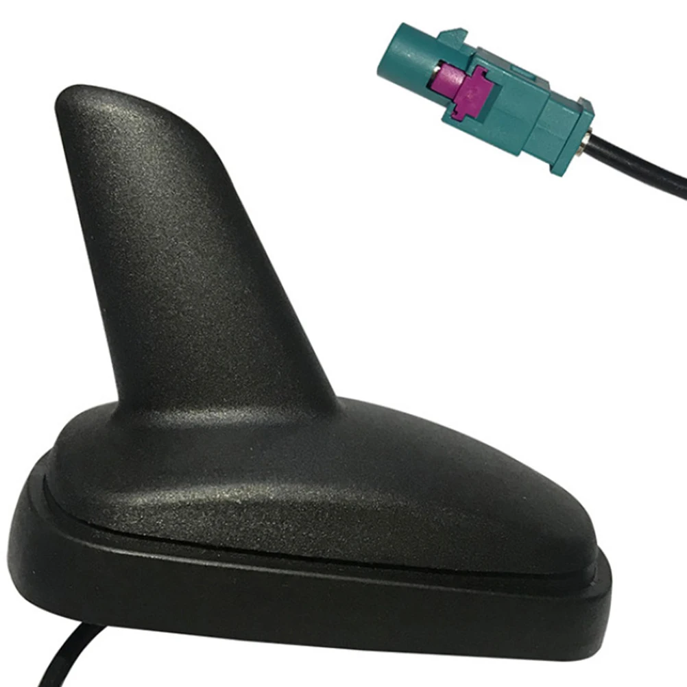 

Shark Fin Antenna Car Styling Accessories Metal Plastic Universal Radio Signal Replacement Short AM FM Cable Adapter Socket