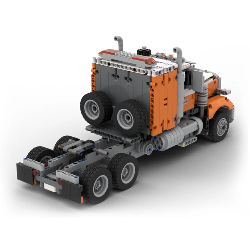 NEW MOC Truck & Gooseneck Trailer fit for Mark Anthem 42078 Building Blocks Technical Truck Cars Model DIY Bricks Toys