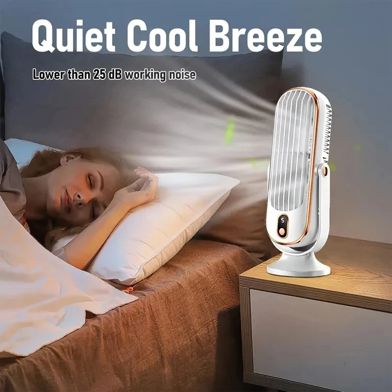 Ventilador pequeno portátil de mesa com alta energia eólica, recarregável por USB, escritório ao ar livre, casa, dormitório ventilador elétrico de resfriamento