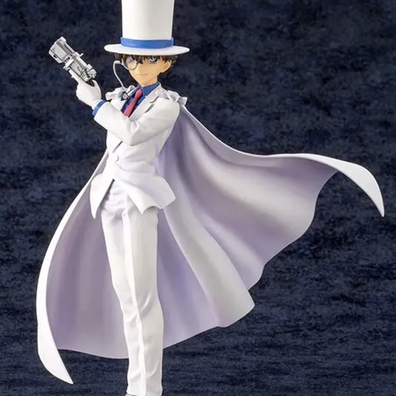 25cm Detective Conan Kaitou Kidd Kuroba Kaito White Dress Standing Posture Anime Figures Collect PVC Ornaments Model Toys Gift