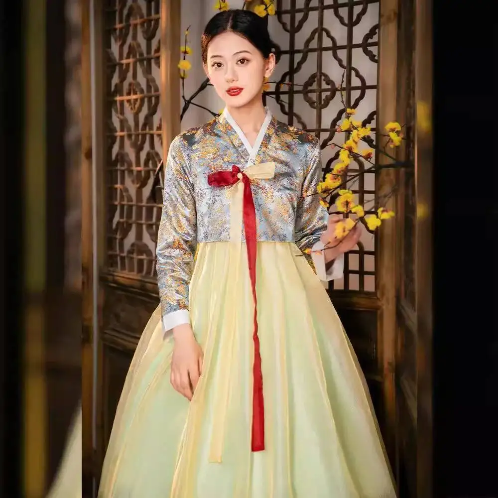

Hanbok Ethnic Korean Dress Female Gongtiongji Wedding Birthday Wedding Party Performance Ancient Costume