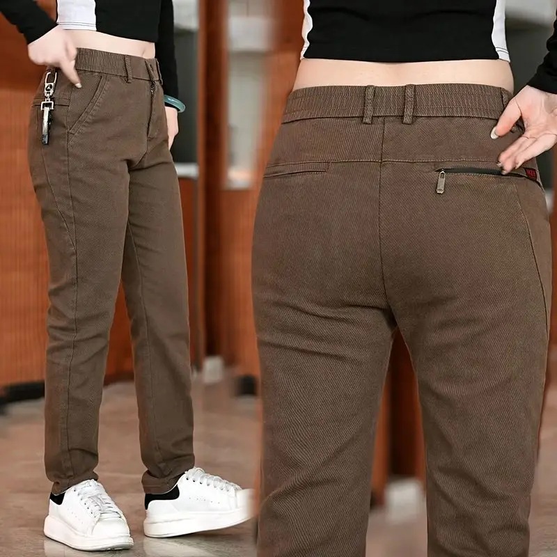 Spring Autumn Men's Stretch Casual Pants Korean Slim Elastic Waist Comfortable Small Feet Trousers Male Business Brand Pants