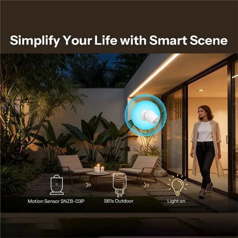S61STPF-PM-O Wifi Smart Plug Outdoor Matter Power Detection Overload Protection For Garden And Patio Use EU EU PLUG