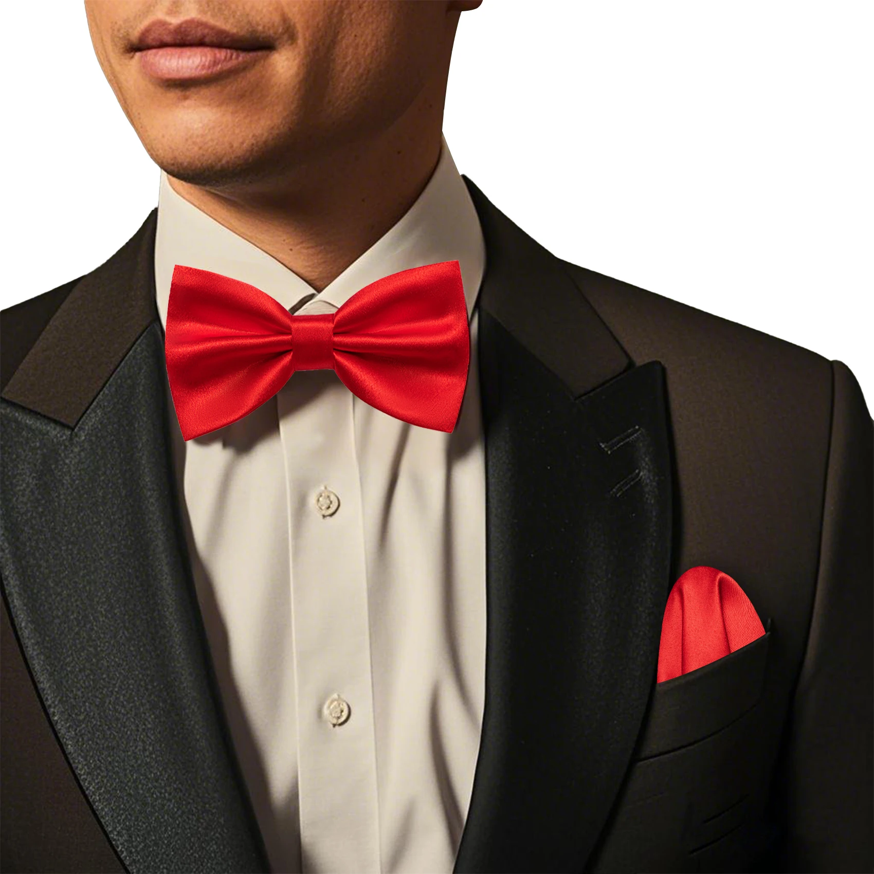 Barry.wang azul verde marrom rosa amarelo gravata borboleta sólida simples pré-amarrada moda gravata borboleta lenço quadrado conjunto formal presente de casamento