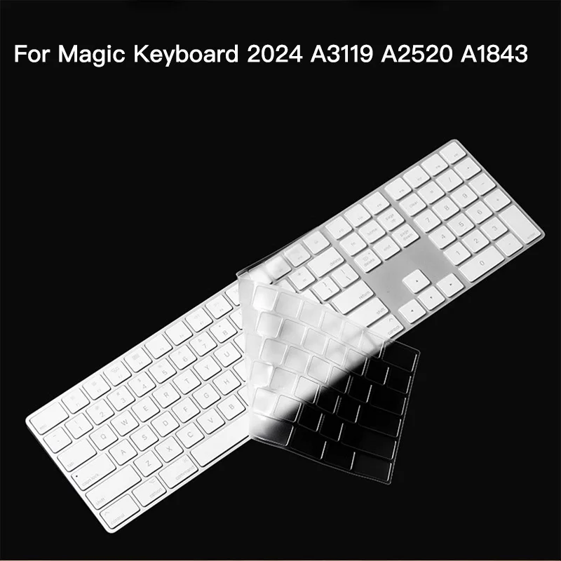 Keyboard Protector film For Apple Magic Keyboard USB-C 2024 A3119 A2520 A1843 US Layout with Numeric Keypad   Cover Protector