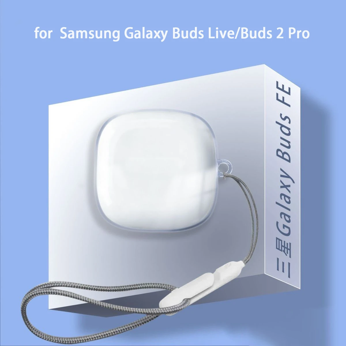 Kopfhörerhülle für Samsung Galaxy Buds Live 2 Pro 2 FE Transparente Hülle TPU Einfaches Kopfhörer-Zubehör