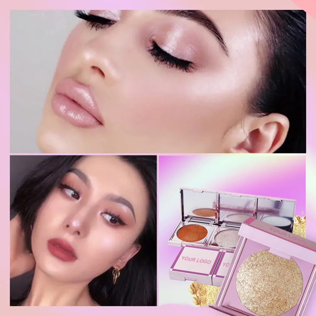 Vegane, wasserfeste, langlebige Creme zum Puder, Textmarker-Palette, Private Label, individuelles Gesicht, natürliches Kontur-Highlighter-Make-up