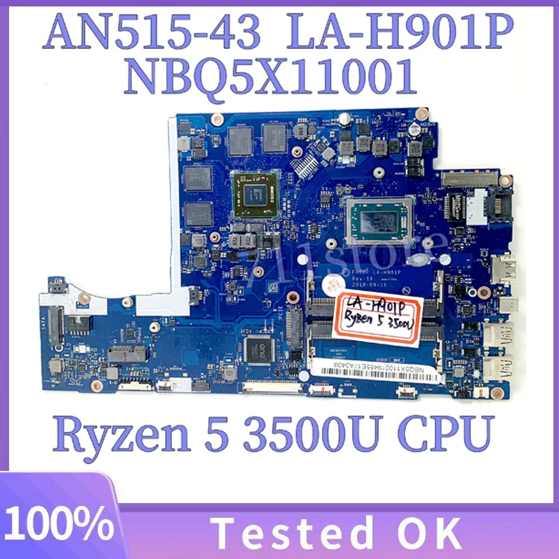 

Mainboard For Acer AN515-43 AN515-43G FH50P LA-H901P Laptop Motherboard 215-0908004 NBQ5X11001 With Ryzen 5 3500U CPU 100%Tested