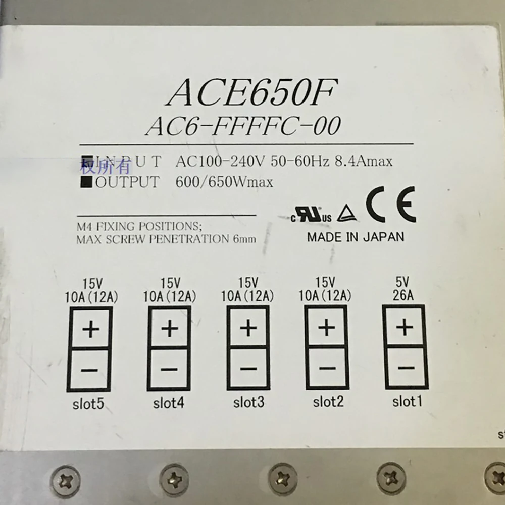 ACE650F For COSEL 650W AC6-FFFFC-00 Power Supply