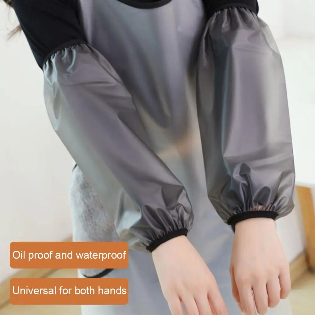 Waterproof Sleeves Long Oversized Solid Color Anti-oil Sleeves Easy Sleeves Multipurpose To Protective Clean Work F0P8