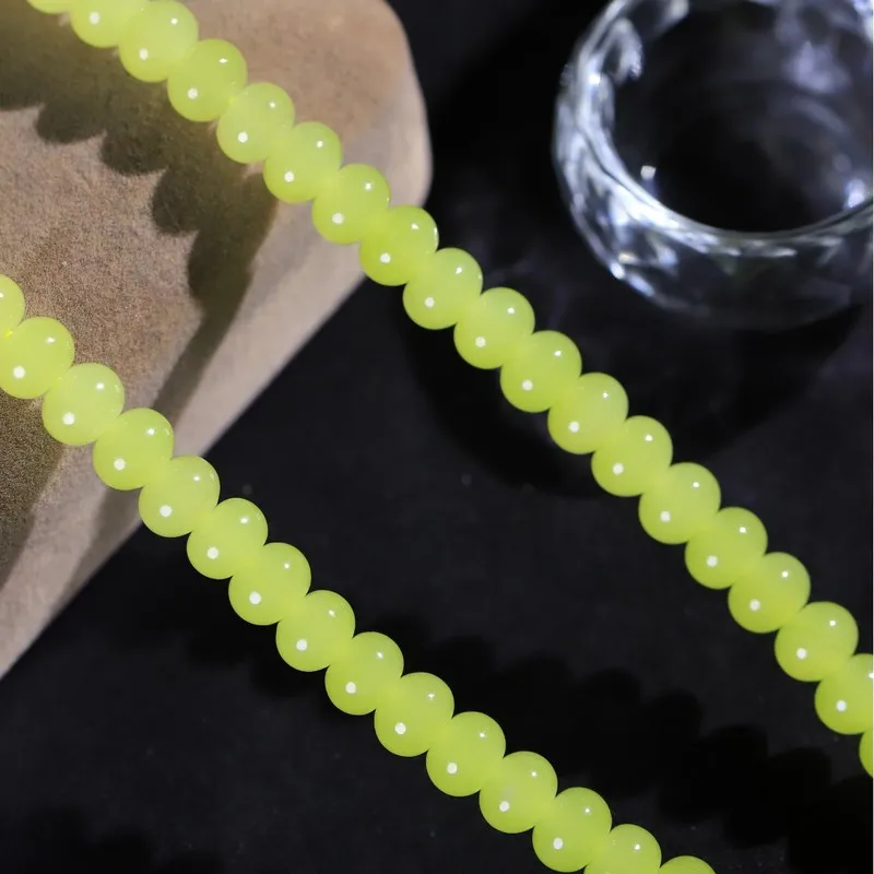 Premium Hetian Yellow Gradient Abacus Bead Necklace, Jade Is Warm And Oily