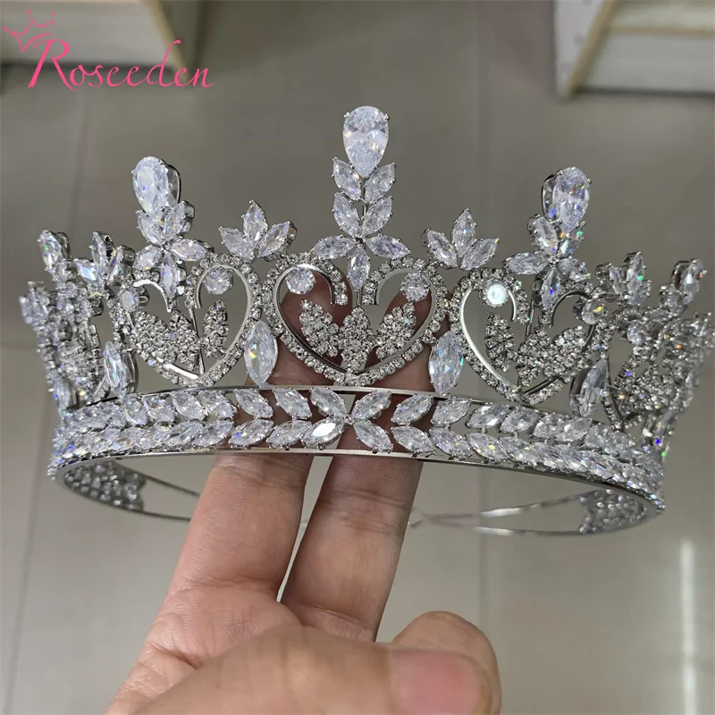 

Women Party Prom Jewelry Cubic Zircon Flower Bridal Tiara Wedding Bridesmaids Hair Crown RE4606