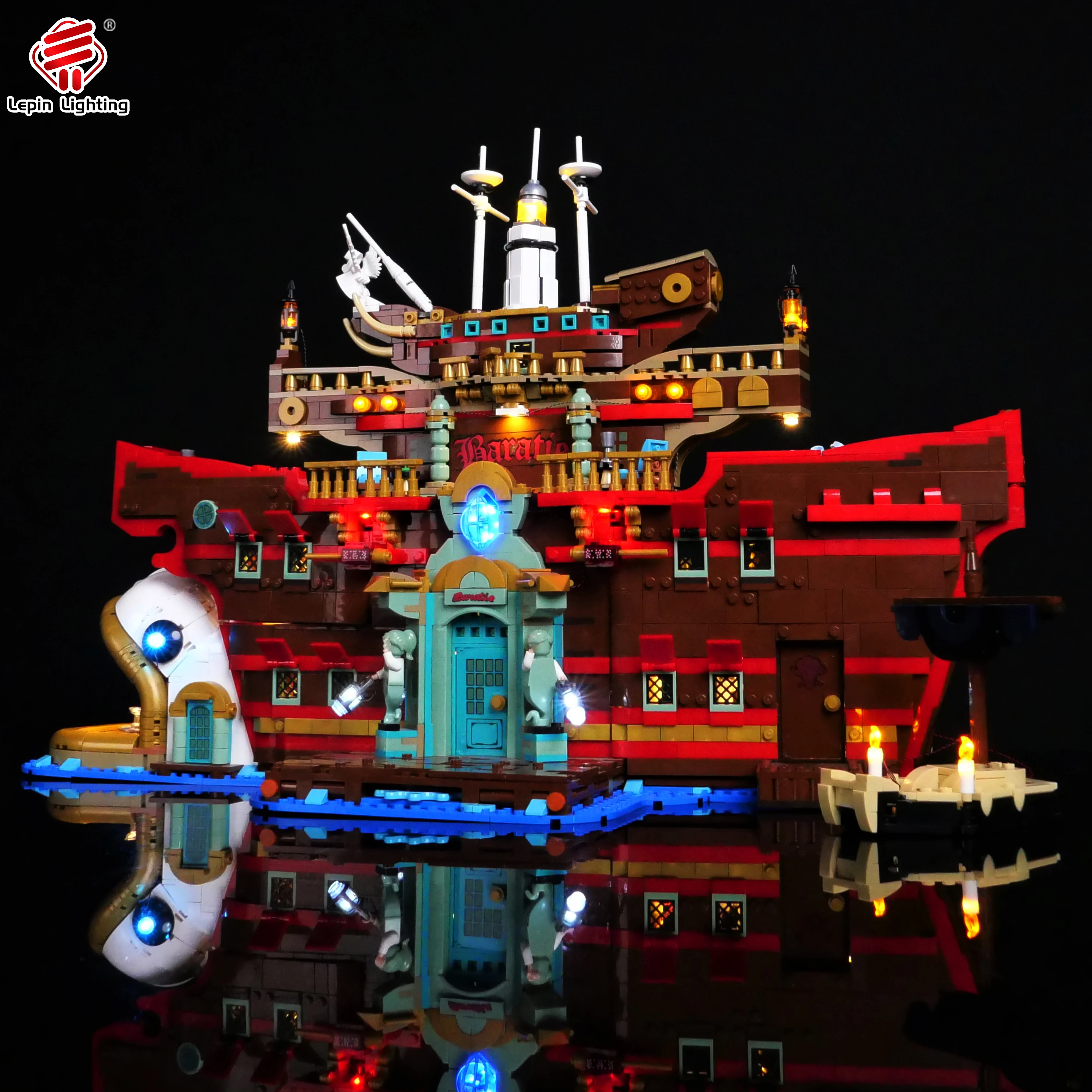 

LED Lighting Kit Compatible with 75640 Pirate Sea Restaurant Ship Building Blocks Model Decorative Light Set (Lights Only)