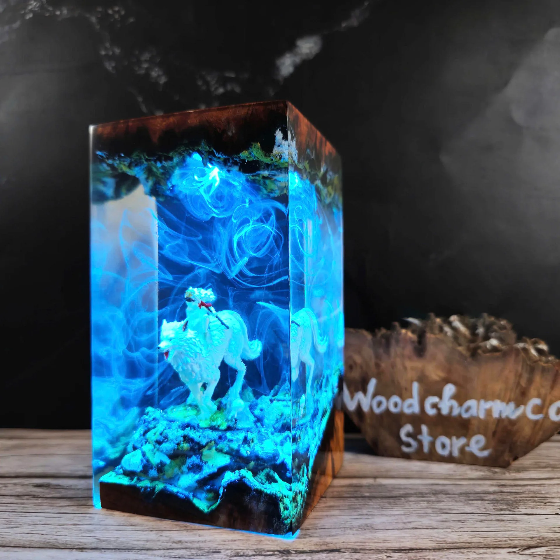NEW Cloud and Mist Glowing Animal Resin Home Decoration Crafts Ornaments Sculptures Exquisite Birthday Gifts