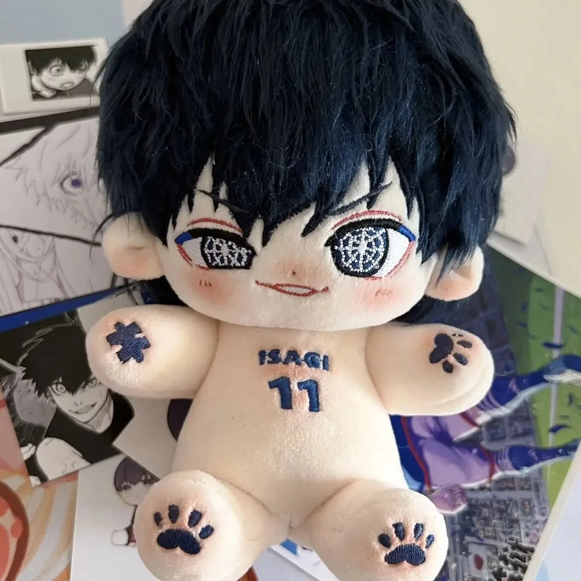 Japan Anime Isagi Yoichi 20CM Cartoon Handsome Plush Cotton Body Plushie Cosplay Pillow Birthday Gift