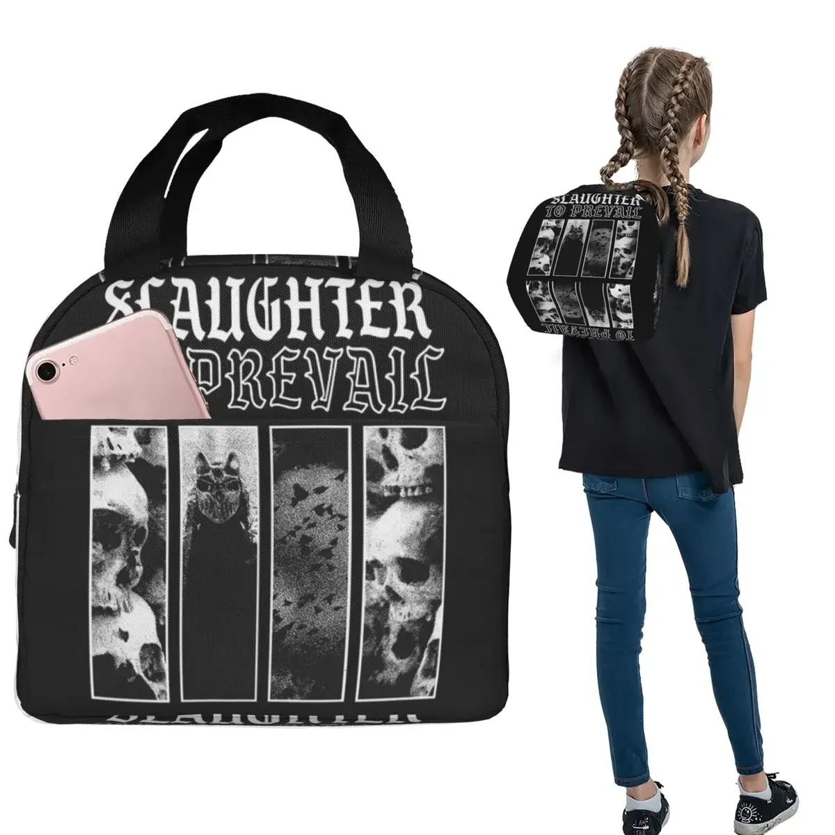 

Термосумка для обедов Slaughter To Prevail Darkness Music Band для женщин и детей, герметичная, для хранения продуктов, термосумка-тоут