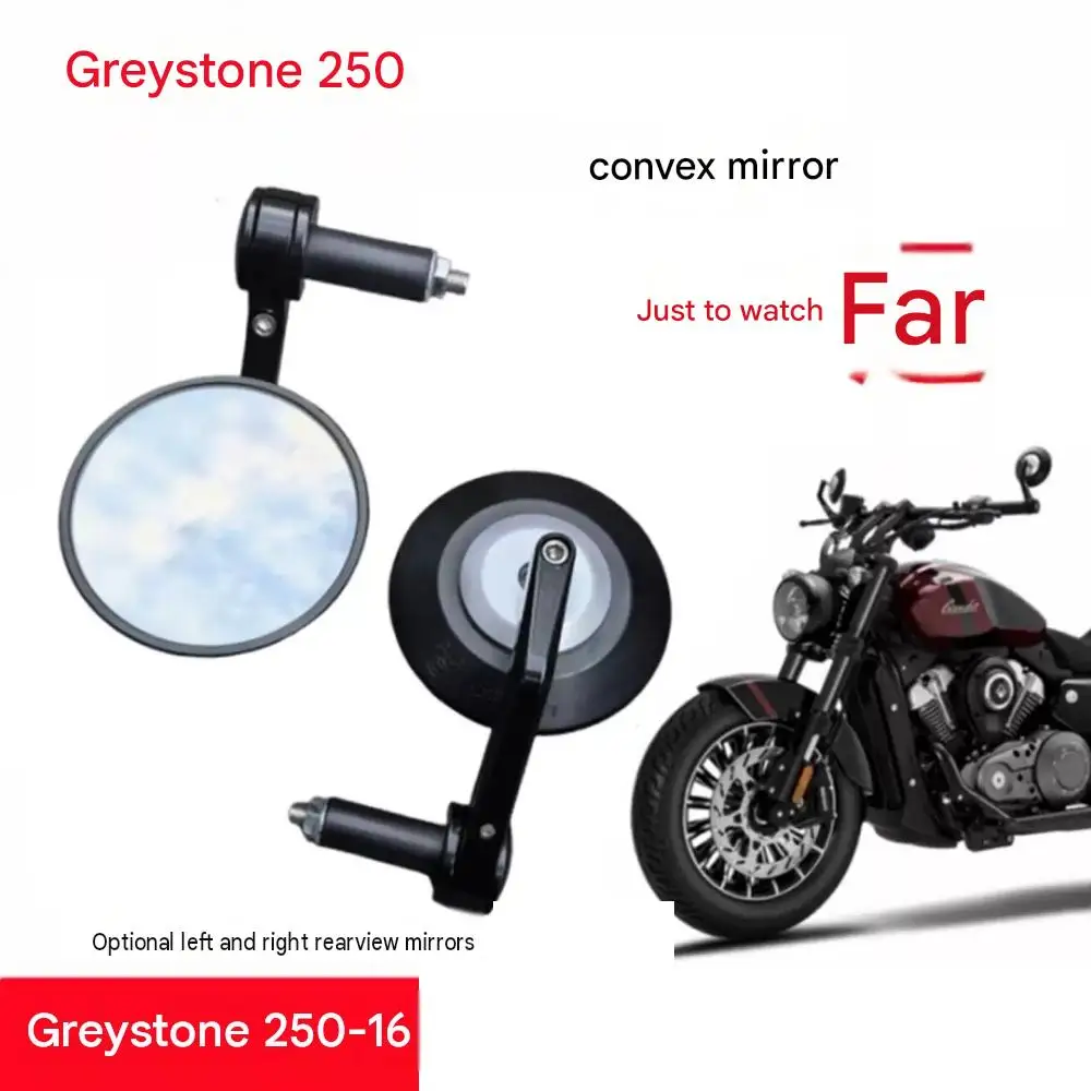 Original parts for Benda ROCK 250 motorcycles, including left and right side reflectors and handlebar convex mirrors (BD250-16A)
