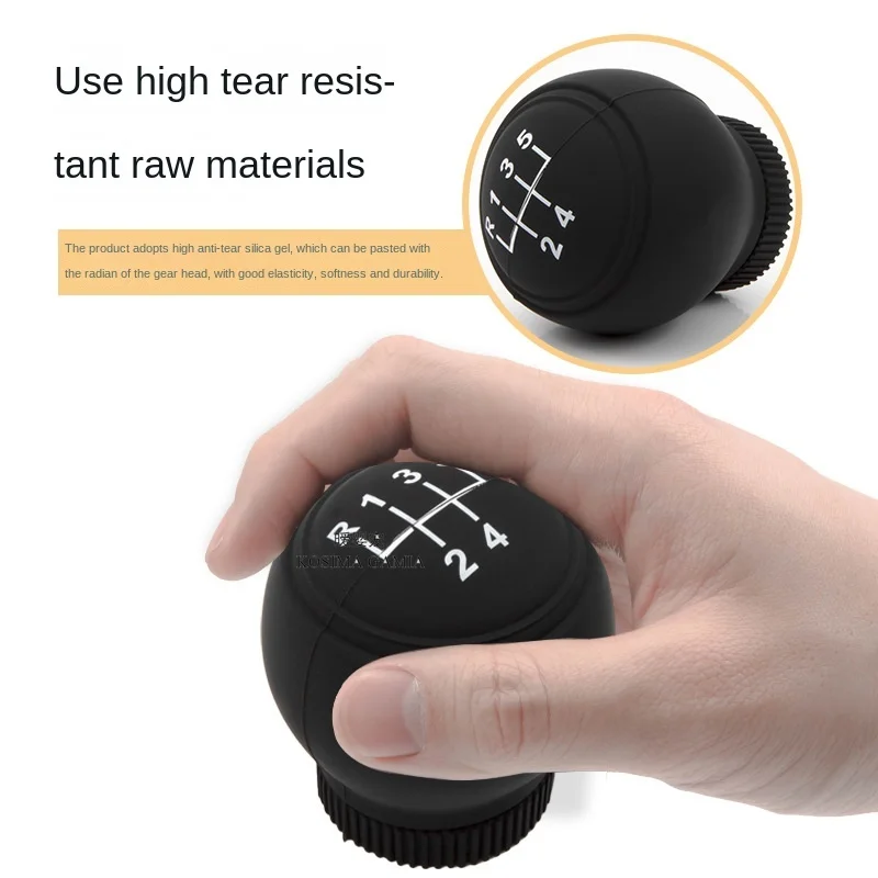 Universal Car Gear Shift Knob Silicone Cover Gear Rod Protect Case Dustproof WaterProof Lever Handle Skin Nonslip Manual Shifter