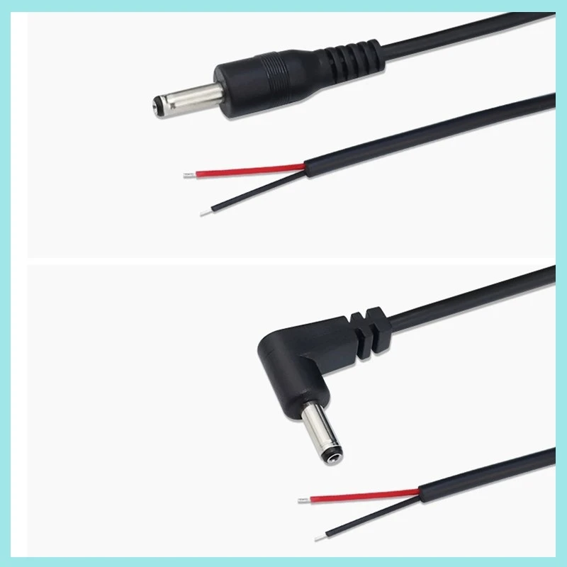 Dc 3.5 * 1.35mm Straight Or Bent Wire 90 Degree Power Wire Revolution Dual Bare Wire Connector Transmission B2