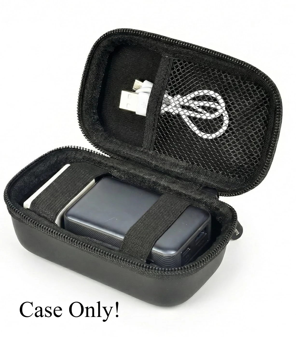 Carrying Case for Anker Nano Power Bank, Hard Shell Travel Bag with Carabiner Clip & Mesh Storage, Compatible with A (CASE ONLY)
