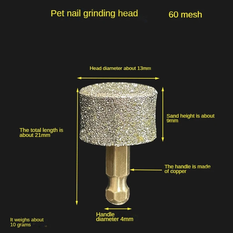 Pet Nail Care Easy To Use Ergonomic Design Silent Pet Nail Grinder Nail Polisher Safe And Efficient Material Long Life