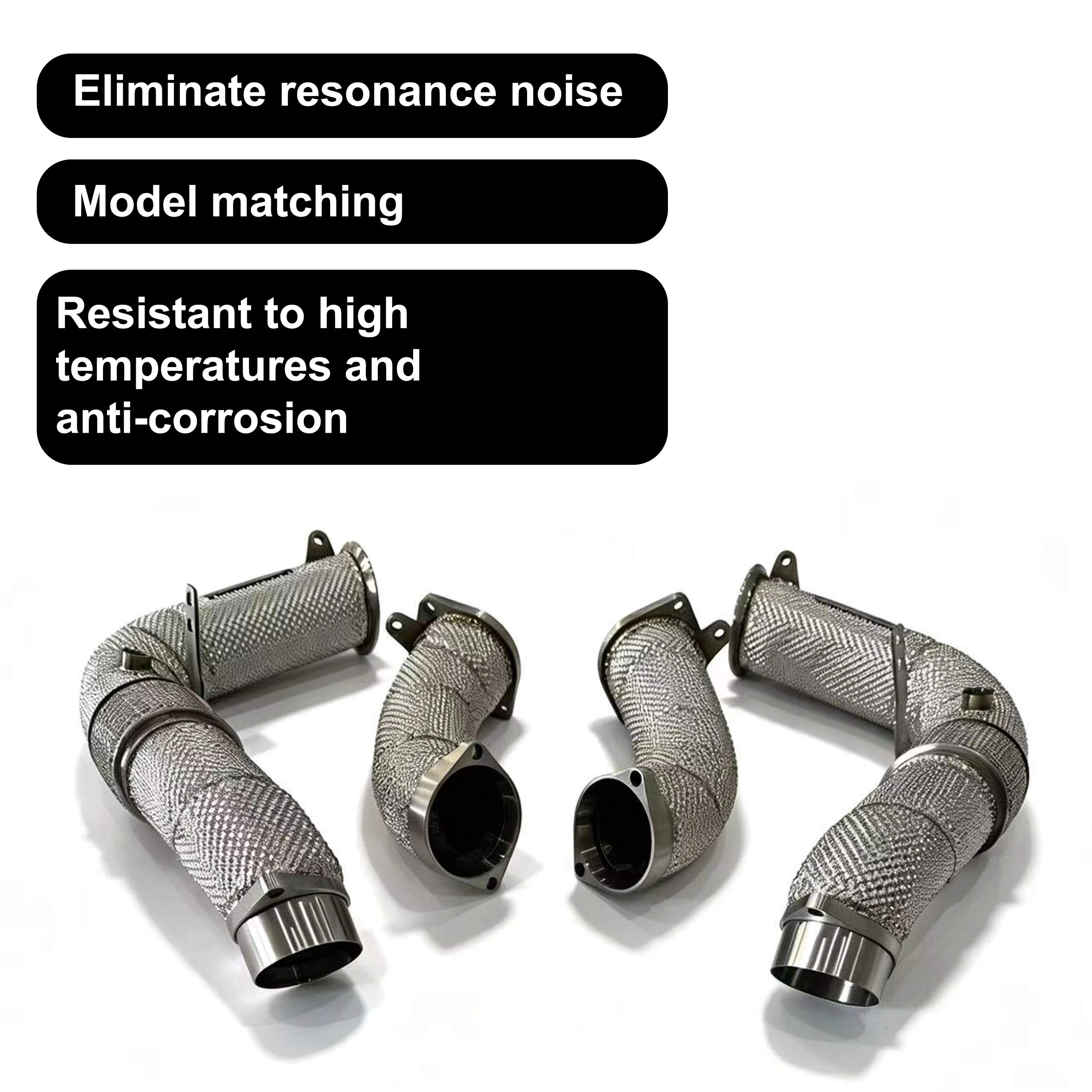 Downpipe mit Isolierung M5/M6 G90/G99 LCI 4.4 2024-2025 Gerader Freifluss SUS304 Edelstahl Hochleistungs-Auspuffrohr – Detail 6