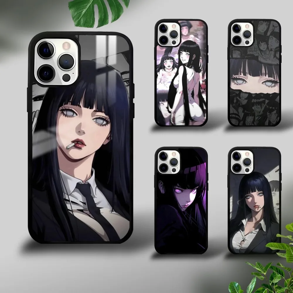 

H-Hinata Anime H-Hyuga Phone Case For iPhone 16 15 14 13 12 11 Pro Xs Max Mini Plus Celulares Hard Funda