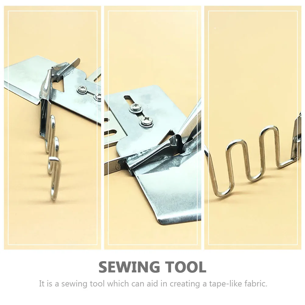 

Sewing Machine Binder Double Fold Angle Binder Flat Seam Folder Stainless Steel Binding Attachment Sewing Tool Project Accessory