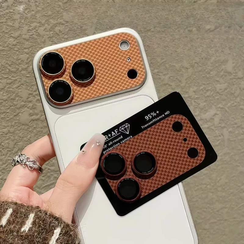 Tempered Glass Carbon Fiber Camera Protector Full Cover For iPhone 18 17 Pro Max 18Pro Phone Lens Protection Film Anti-scratch