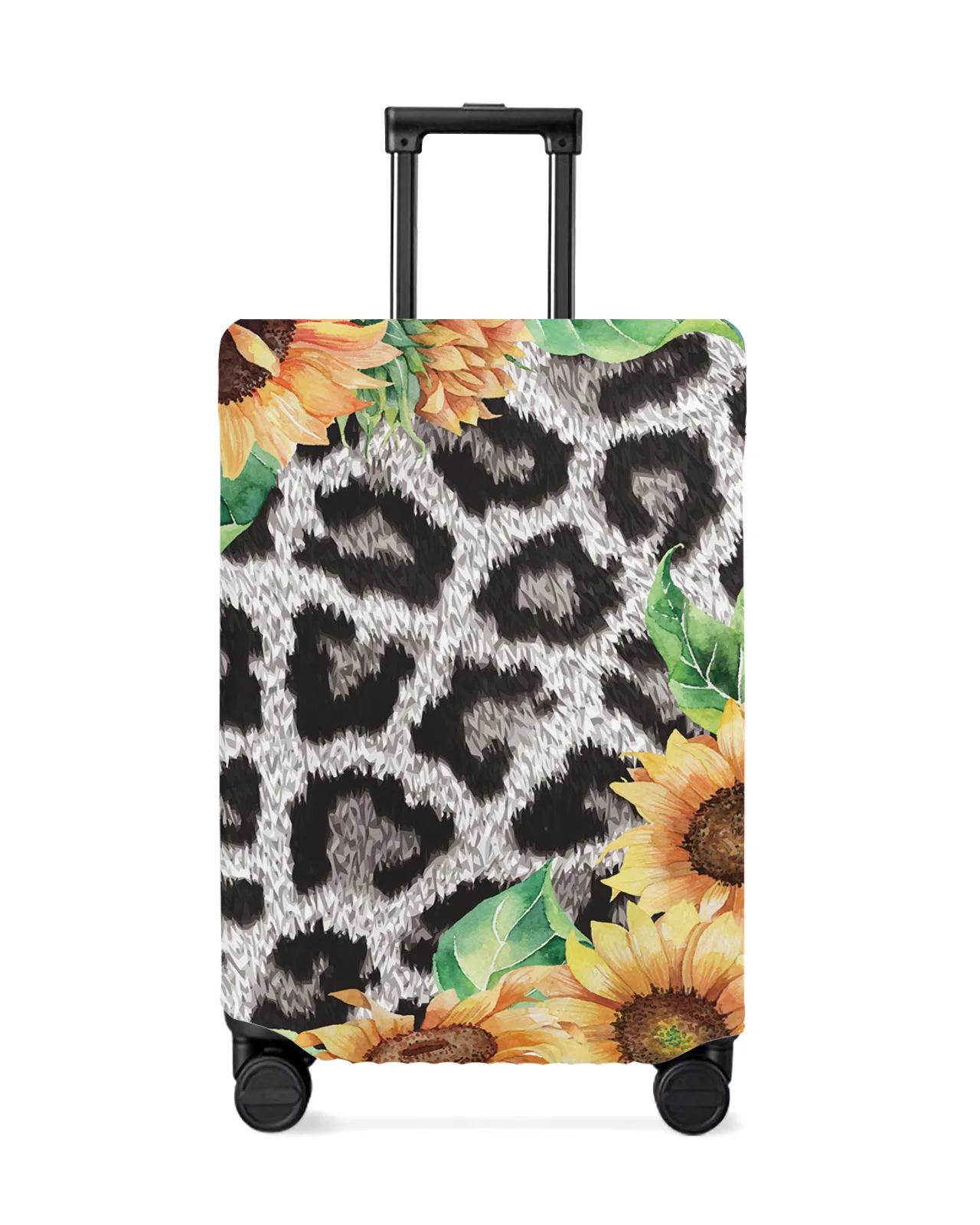 Animal Leopard Flower Sunflower Travel Luggage Protective Cover for Travel Accessories Suitcase Elastic Dust Case Protect Sleeve