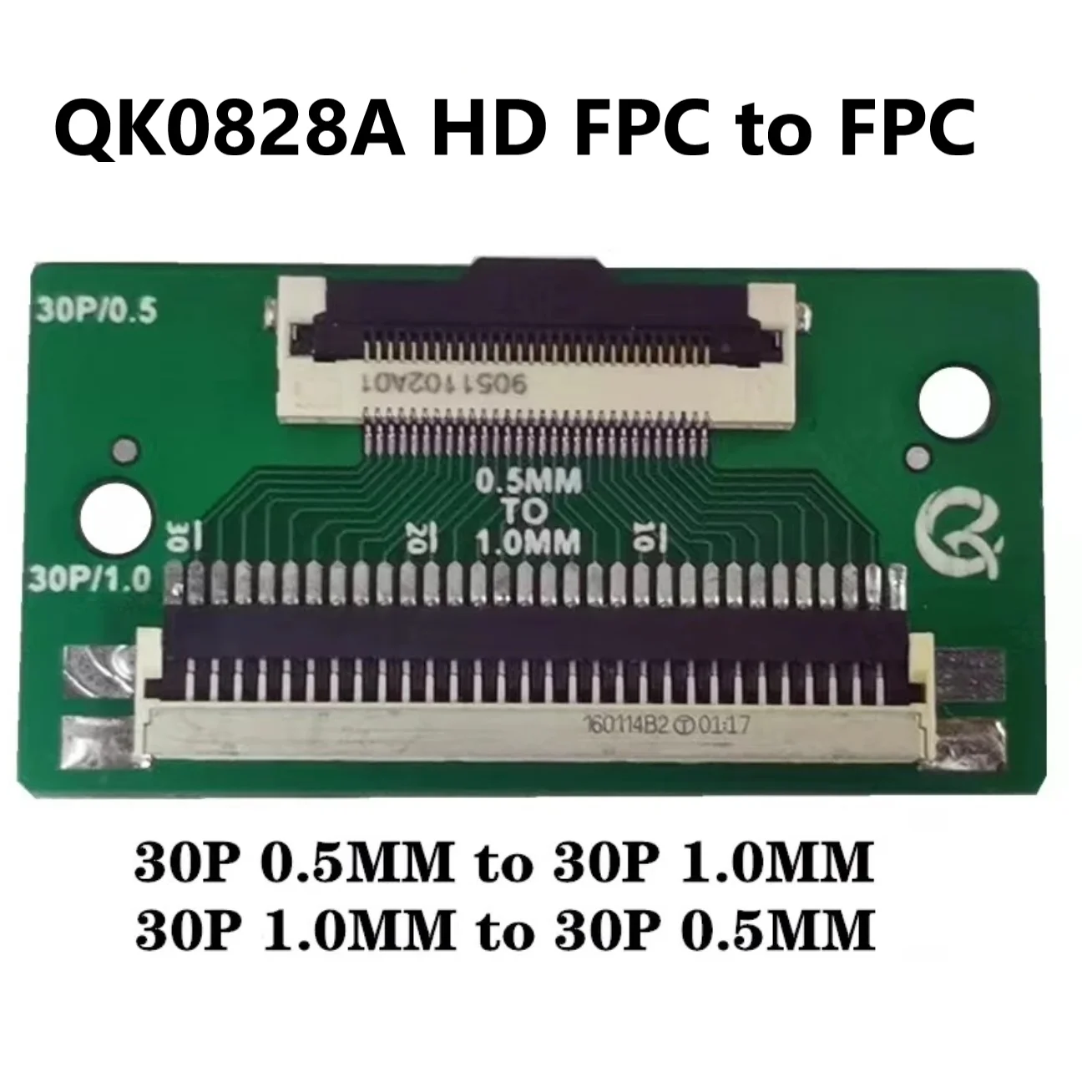 HD 30Pin 1.0mm and 0.5mm Spacing Converter Adapter Board Lvds to FPC and FPC to FPC QK0828A QK0828B QK0828C QK0828 Series