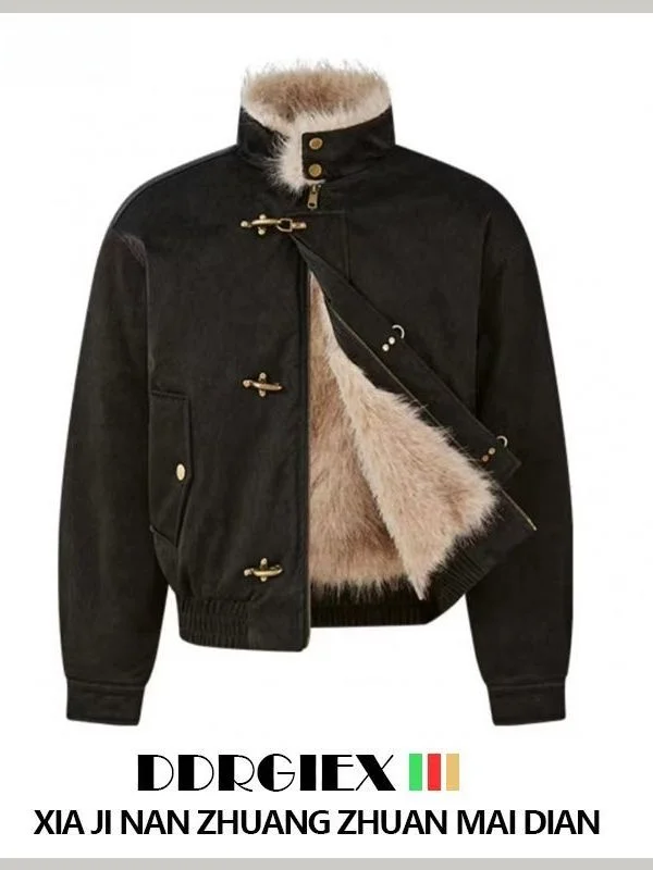 

Мужская зимняя рабочая куртка American Sle Thiened из хлопка с дизайном Harlan Mountain Eagle, из искусственной кожи, с меховым воротником