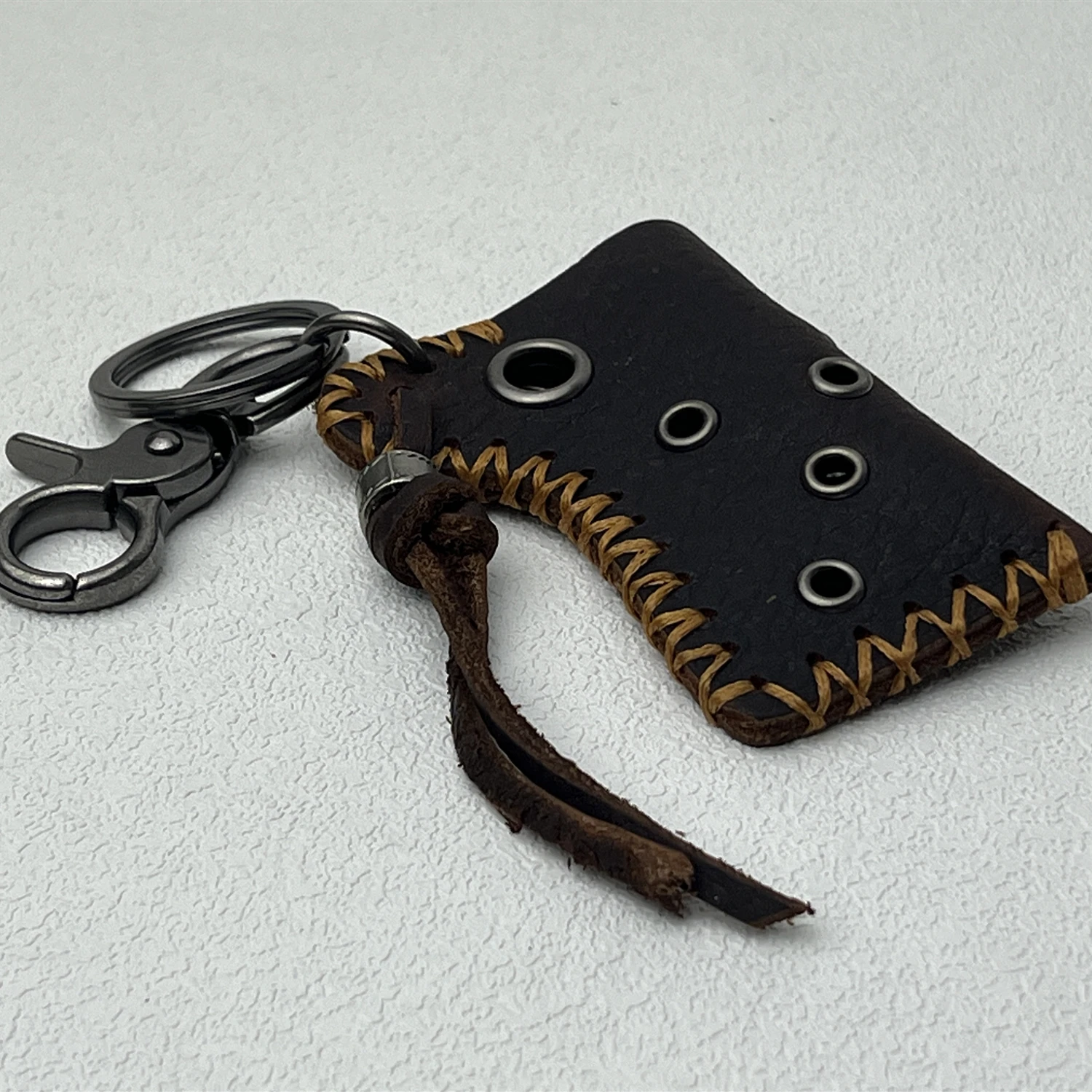 High End Street Woven Keychain New in Sewing Leather Holster Retro Style Pendant waist Accessories