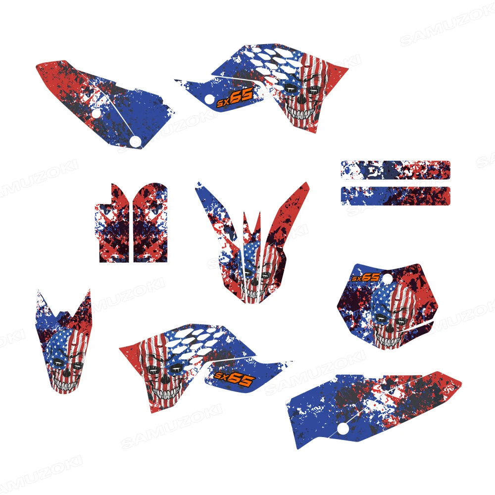 

Motocycle Graphics Backgrounds Decals Stickers Deco Kit Fit for SX 65 SX65 2009 - 2015