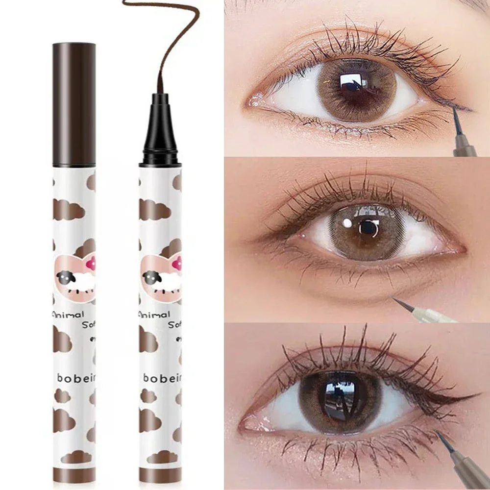 Waterdichte Sneldroge Vloeibare Eyeliner Liggende Zijderupsen Wimperpen Langdurige Zwarte Bruine Eyeliner Potlood Schoonheid Ogen Make-Up