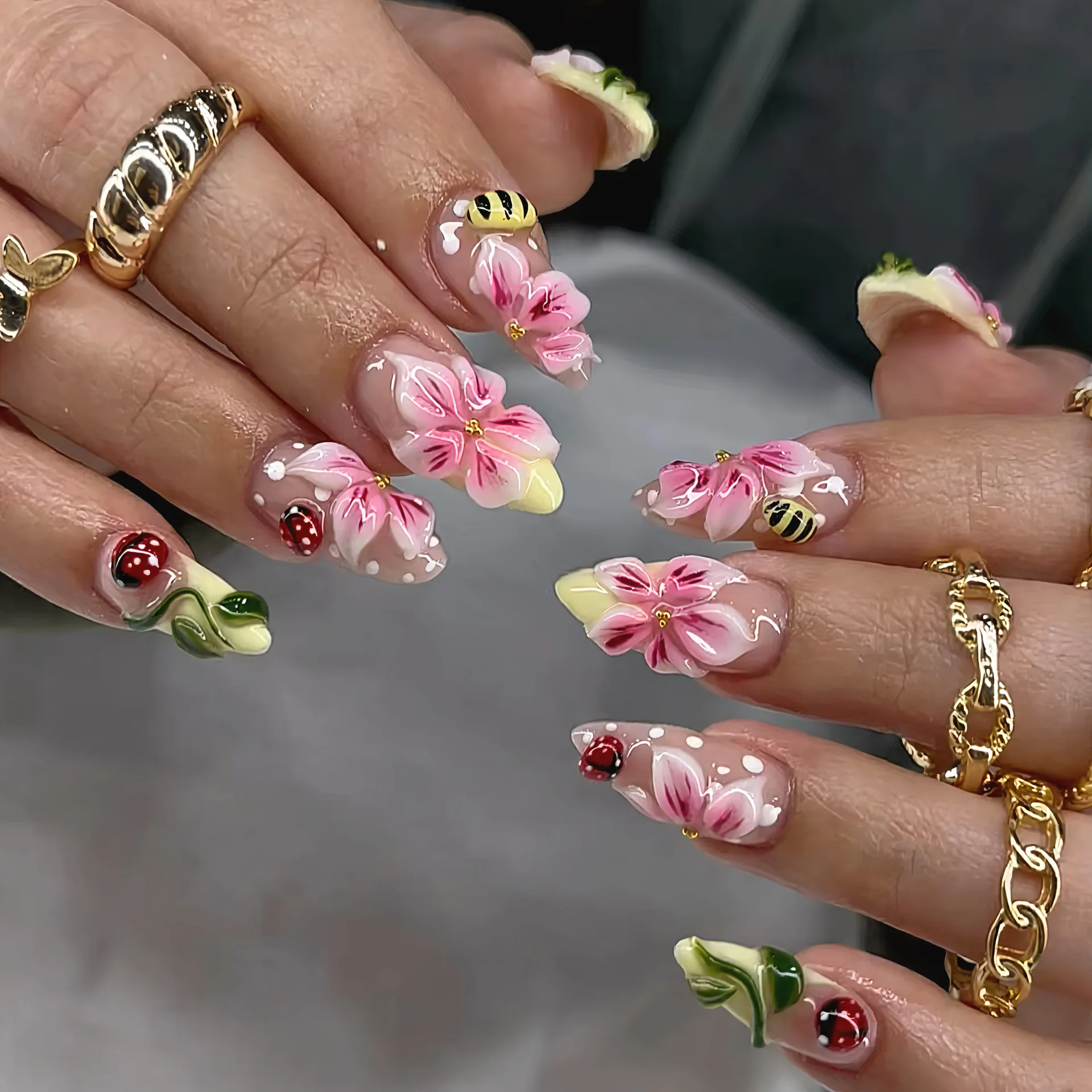 24 stuks roze opzetnagels met - Nail Art Full Design recensie en prijs