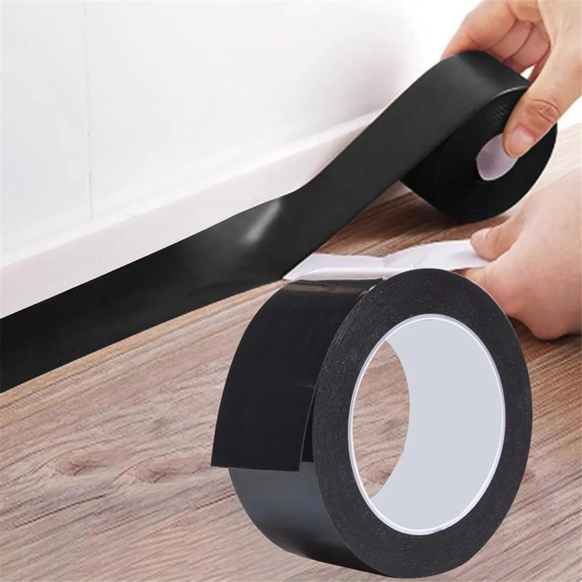 AAA87 3 Rolls Caulk Tape,Waterproof Self Adhesive,Caulking Strips for Toilet,Bathroom,Sink,Bathtub,Floor Wall Edge Black
