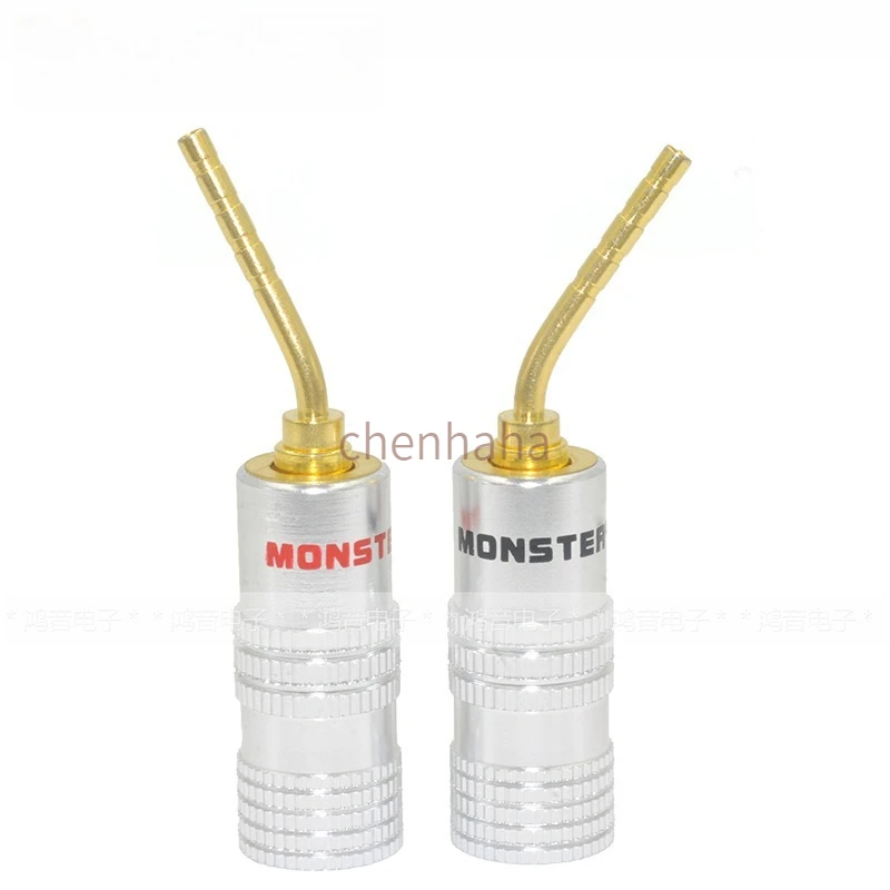 

Monster 2mm Pin Plug Pure Copper Gold-Plated Insertable 16mm Pin-Shaped Banana Plug Double Screw Pin-Shaped Plug