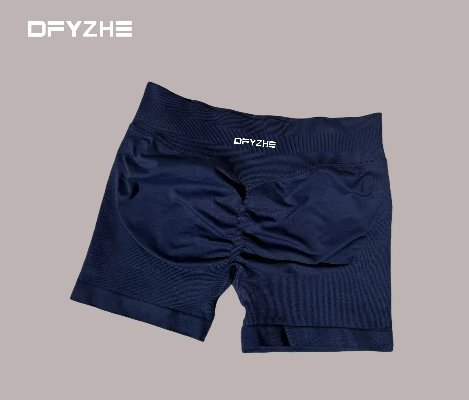 DFYZHE Impact Shorts voor dames, 4,5 inch – Naadloze geribbelde trainingsshorts met hoge taille voor yoga, fietsen en fitness